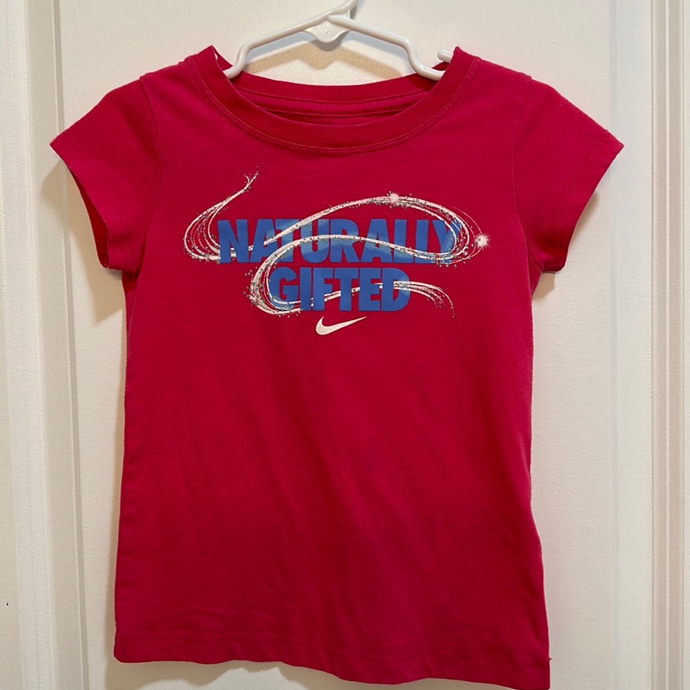 4T Pink Nike Athletic Cut Kids T-Shirt
